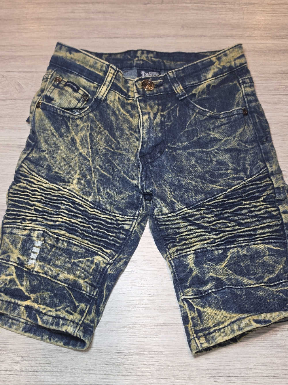 Brooklyn's Best Moto Demin 8in Shorts Youth Size Boys 10 A2